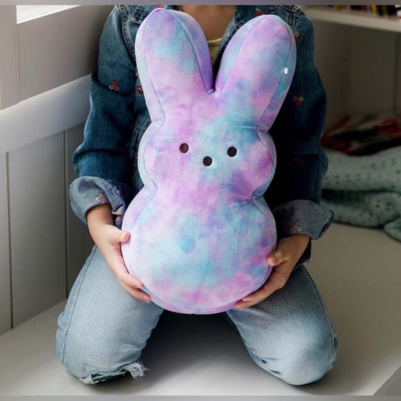 NWT Tie-Dye Peep Bunny Plush Pillow - Picture 1 of 8